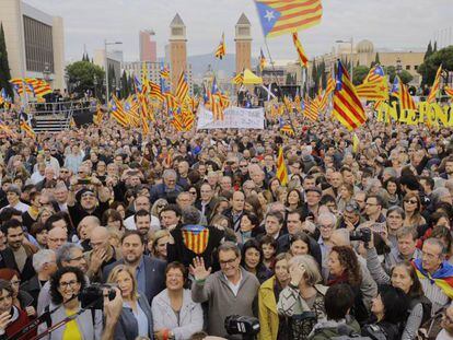 Protesta en Montjuïc por "la judicialización de la política".