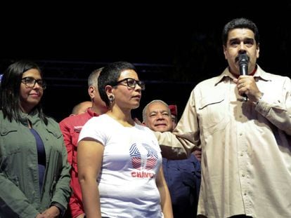 El presidente venezolano, Nicol&aacute;s Maduro, en un acto con simpatizantes el pasado domingo. 