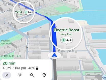 Estaciones de carga eléctrica en Google Maps