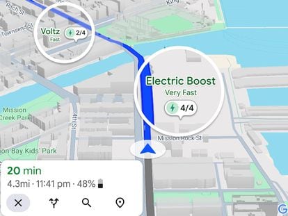 Google Maps carga eléctrica