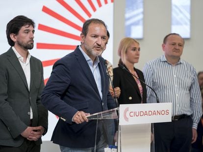 Mariano Fuentes comparecía el 28 de mayo en la sede nacional de Ciudadanos, en Madrid.