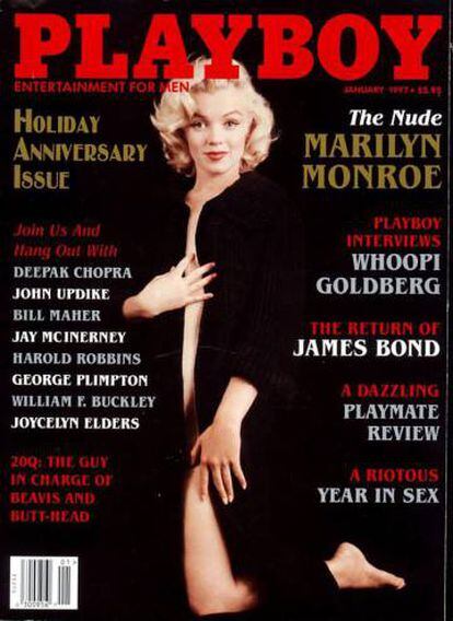 Marilyn Monroe, en su sensual portada de 'Playboy' de 1994.
