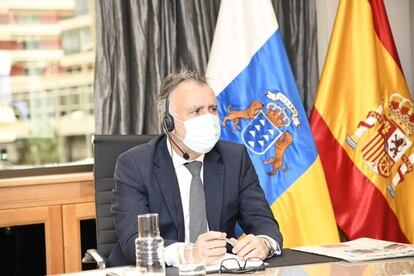El presidente de Canarias, Ángel Víctor Torres, este miércoles durante el Pleno del Comité de las Regiones.