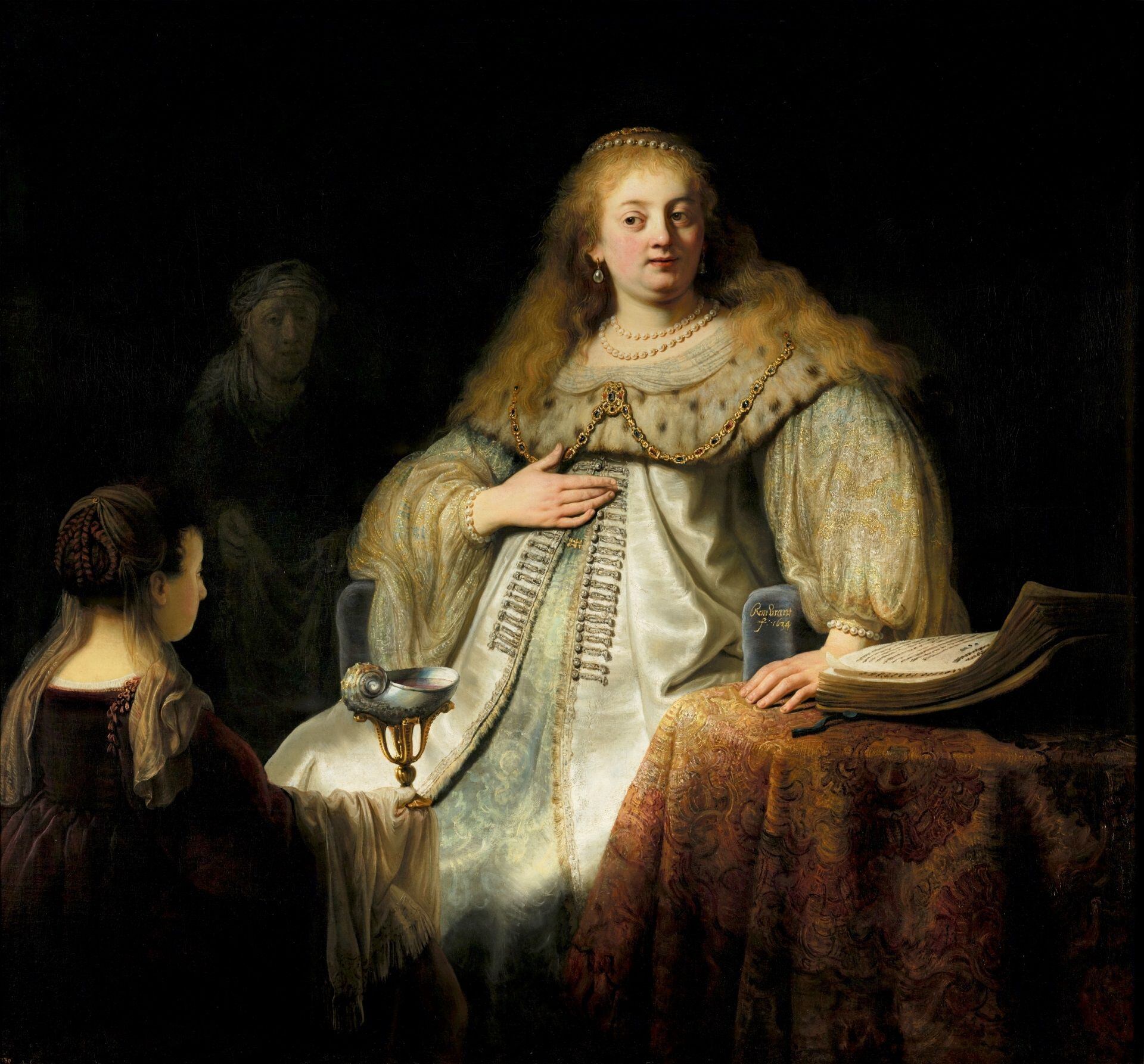 'Judit en el banquete de Holofernes' (1634), el único 'rembrandt' que expone el Museo del Prado.
