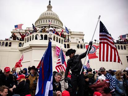 Asalto al Capitolio de los partidarios de Trump tras las elecciones de Estados Unidos, el 6 de enero pasado.