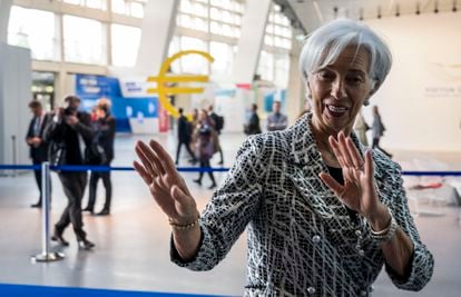 La presidenta del BCE, Christine Lagarde, en una de sus últimas apariciones públicas