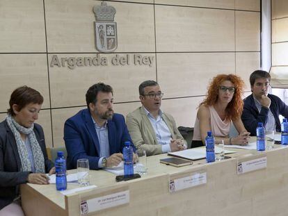 Los Alcaldes de San Fernando de Henares, Rivas, Arganda del Rey, Velilla de San Antonio y Mejorada del Campo.
