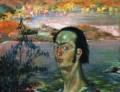 'Self-portrait with a Raphaelesque neck' painted by Salvador Dalí between 1920 and 1921, shortly before making the drawings for Pere Coromines.