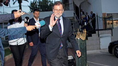 Mariano Rajoy, expresidente del Gobierno, el pasado octubre en Santa Pola.