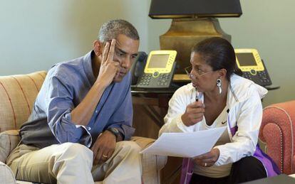 El presidente Barack Obama y su asesora de Seguridad Nacional, Susan Rice