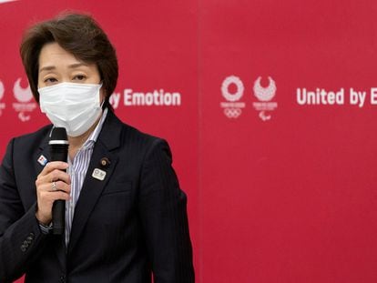 Seiko Hashimoto, nueva presidenta del comité organizador de los Juegos Olímpicos de Tokio, durante la rueda de prensa este jueves.
