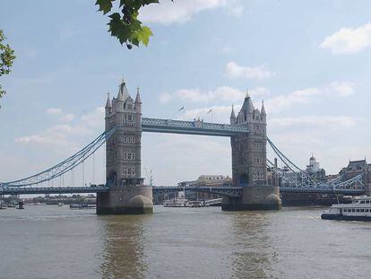 Vista de Londres desde el r&iacute;o T&aacute;mesis.