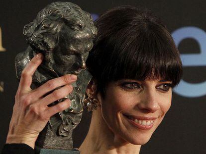 Maribel Verdú, con el Goya a la mejor actriz en la última edición de los premios.