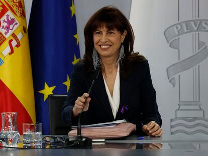 La ministra de Igualdad, Ana Redondo,  tras la reunión del Consejo de Ministros