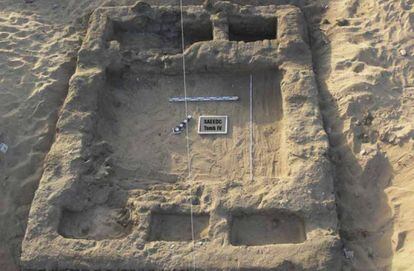 Los restos de la ciudad egipcia descubierta. 
