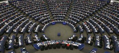 El Parlamento Europeo vota en la sesión de este miércoles.