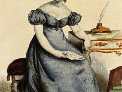 Retrato de Anne-Louise Germaine Necker, baronesa de Staël-Holstein.