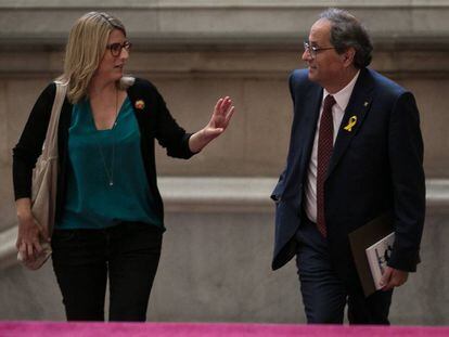 Quim Torra y Elsa Artadi en el Parlament.