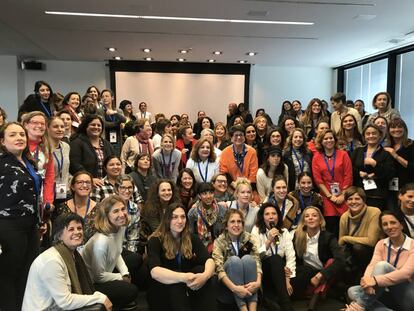 Algunas de las mujeres que se reunieron en Valencia.