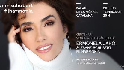 Cartel promocional del concierto de Ermonela Jaho y la Franz Schubert Filharmonia.