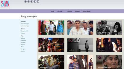 Captura de pantalla de la web de Retina Latina.
