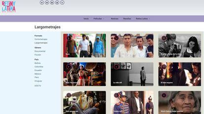 Captura de pantalla de la web de Retina Latina. 
