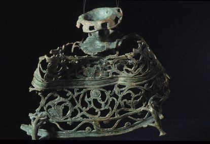 Lámpara que forma parte de los 'Bronces de Denia', hallados en los años 20 del siglo pasado.