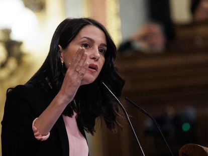 Inés Arrimadas, el pasado jueves, en el Congreso.