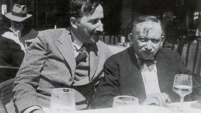 Stefan Zweig y Josef Roth en Ostende (Bélgica) en 1936.