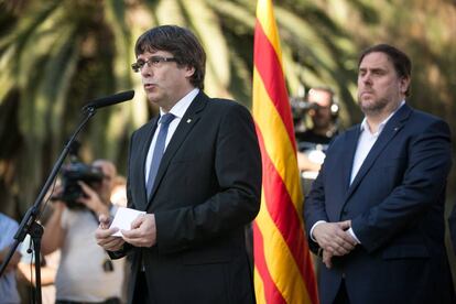 Carles Puigdemont i Oriol Junqueras.