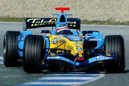 Fernando Alonso, en los entrenamientos del circuito de Jerez