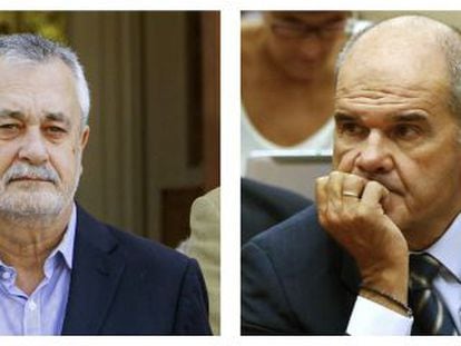 Els expresidents andalusos Jos&eacute; Antonio Gri&ntilde;&aacute;n i Manuel Chaves 