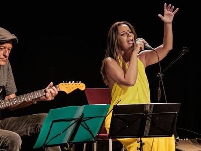 Mariola Membrives, durante su actuación.