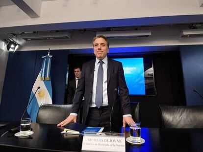 El ministro argentino de Hacienda, Nicol&aacute;s Dujovne, durante la presentaci&oacute;n del proyecto de reforma tributaria.  