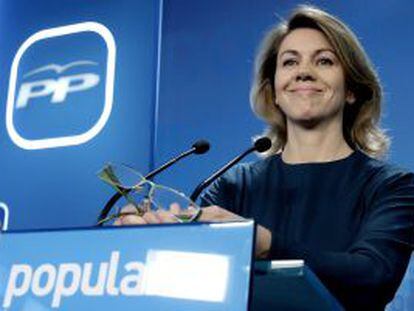 Mar&iacute;a Dolores de Cospedal, en rueda de prensa el pasado 23 de enero. 