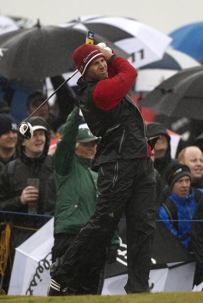 Sergio García, durante la tercera jornada del Open.