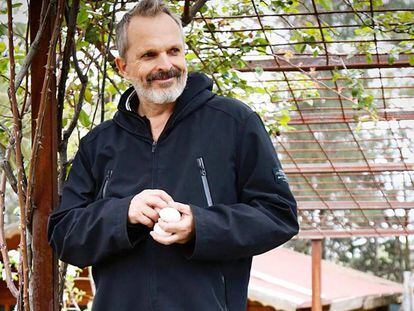 El cantante Miguel Bosé, en su casa de Madrid en mayo de 2018.