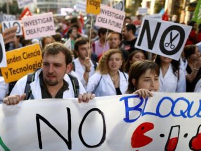 Manifestacion por la Ciencia en Madrid.(DVD 692)