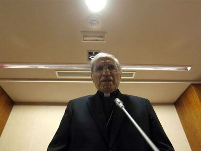 Antonio María Rouco Varela, durante su discurso inaugural de la Asamblea Plenaria de la Conferencia Episcopal.