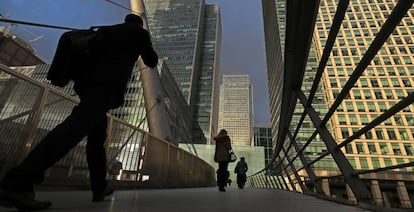 Canary Wharf, distrito financiero de Londres (Reino Unido).
