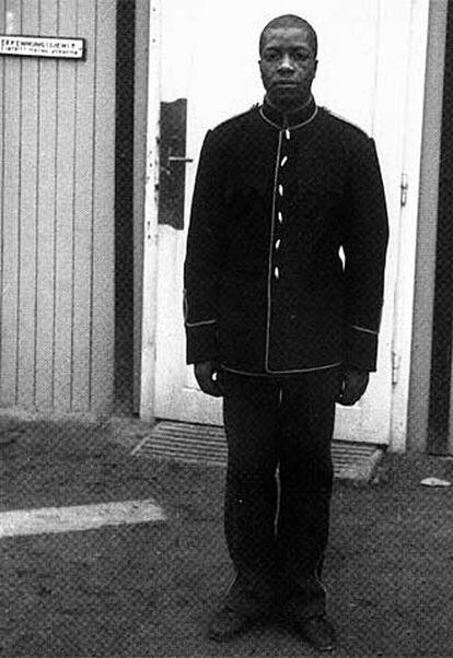 Carles Greykey, como camarero de las SS, en Mauthausen.