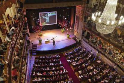 El teatro Adolfo Mej&iacute;a, una de las sedes del Hay Festival de Cartagena.