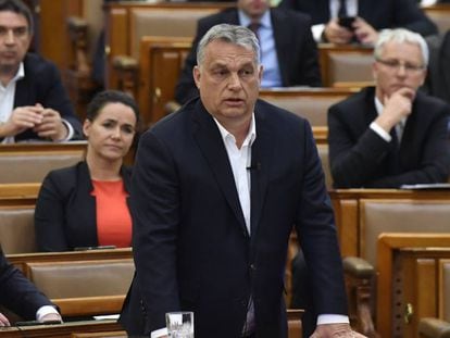 El primer ministro húngaro, Viktor Orbán, en el Parlamento.