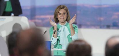 Mar&iacute;a Dolores de Cospedal en el 18 Congreso del PP, en Madrid.