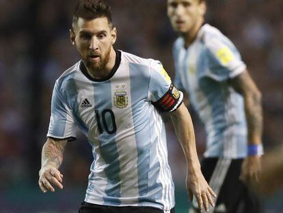 Messi en la eliminatoria ante Perú.