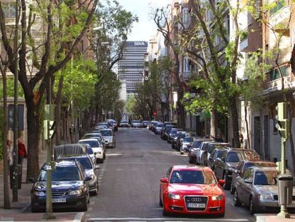 La calle de Zurbano, en el madrileño barrio de Chamberí.