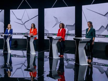 Las cinco participantes en el debate. En vídeo, los mejores momentos.