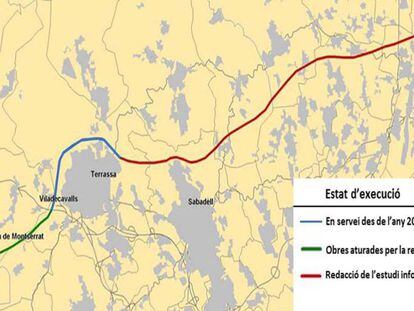 Mapa del recorregut de la B-40.