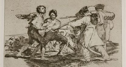 &#039;Con raz&oacute;n o sin ella&#039;, 1810-1814, de Francisco de Goya. 