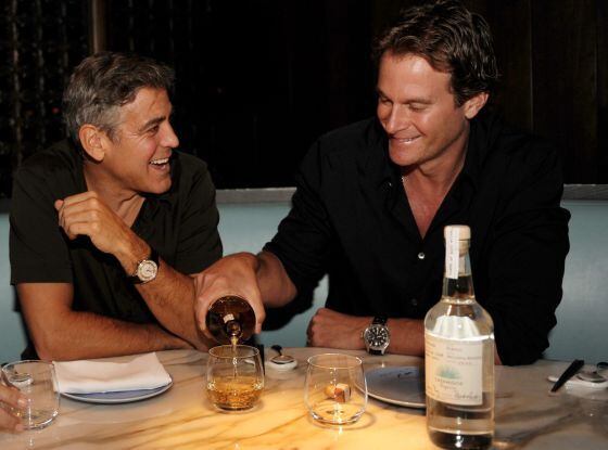 George Clooney y Rander Gerber, marido de Cindy Crawford, fundadores de la marca de tequila Casamigos.